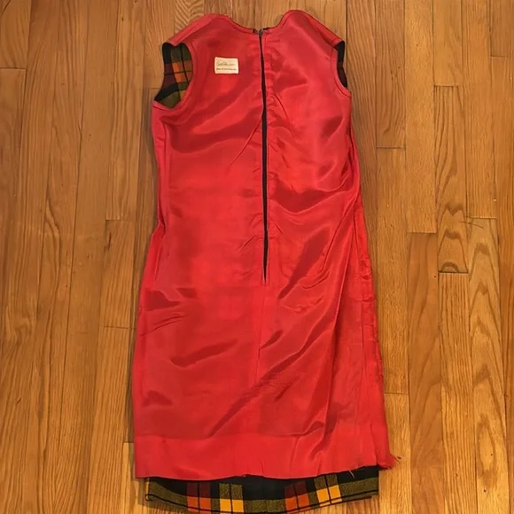Vintage 1960s Bill Atkinson Glen of Michigan Jr. Retro Style Plaid Lined Dress - Picture 14 of 16